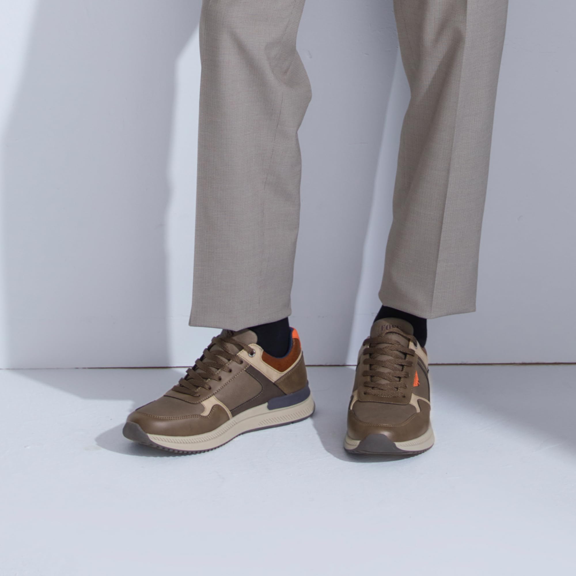 LEOSS ORIGINAL Zapatos de los Hombres Casual Zapatillas Deportivas Elegantes Transpirables Caminar al Aire Libre de Cuero Sintético