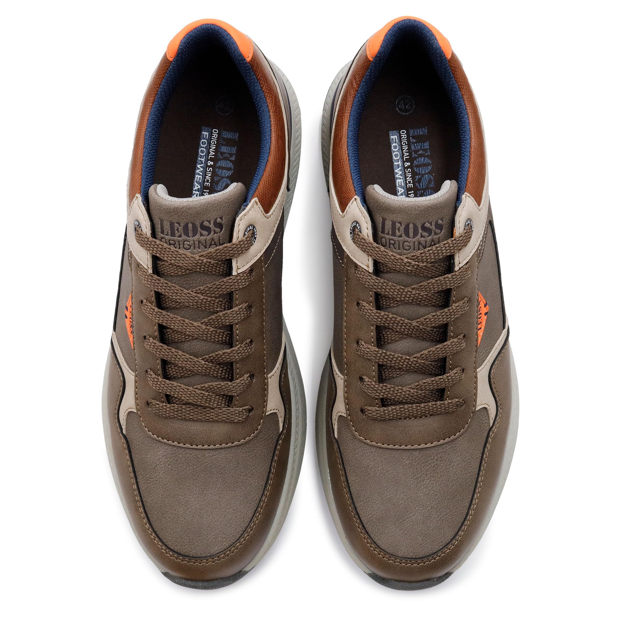 LEOSS ORIGINAL Zapatos de los Hombres Casual Zapatillas Deportivas Elegantes Transpirables Caminar al Aire Libre de Cuero Sintético