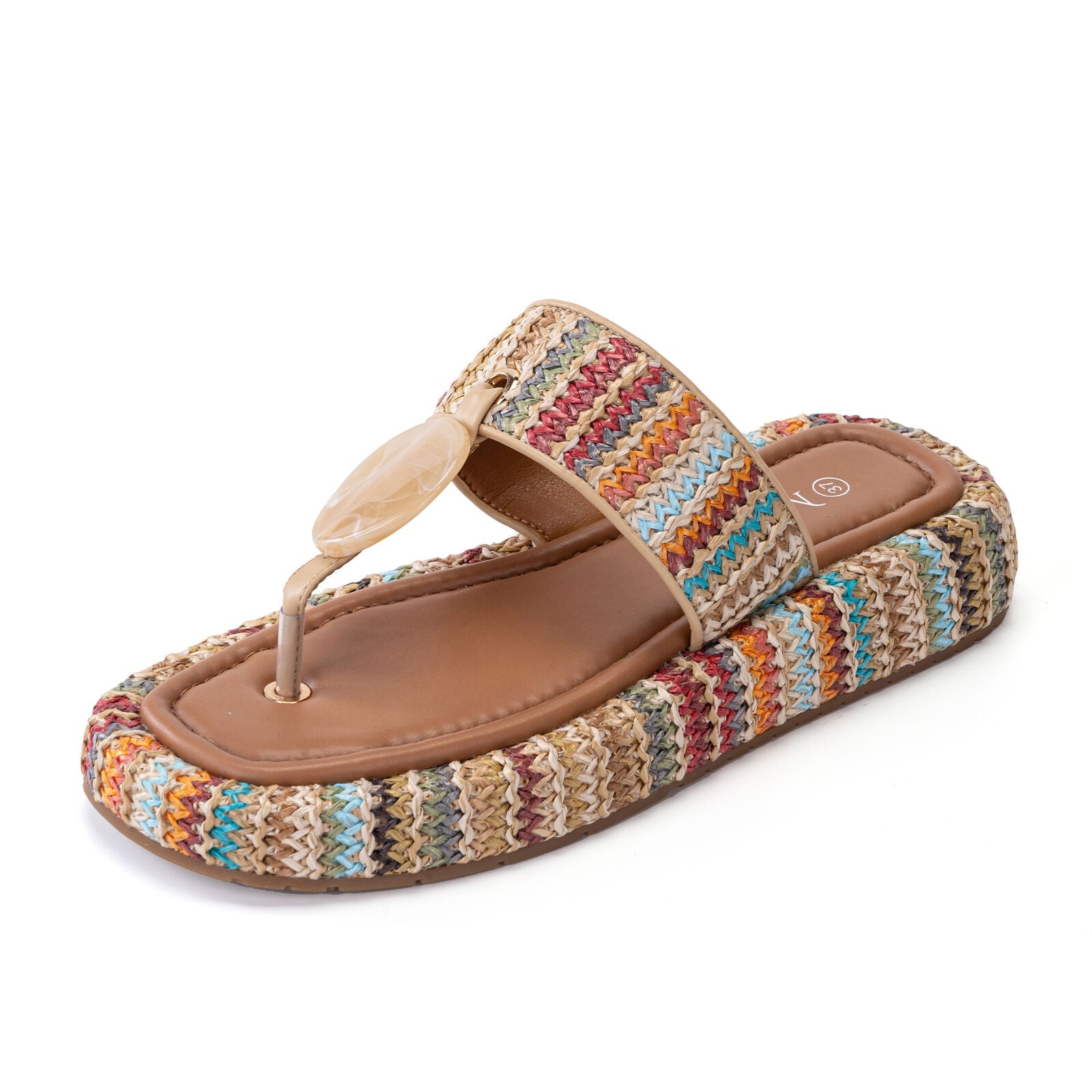 MISSCAI Donna Infradito Estate Confortevole Spiaggia Pantofole Casual Ciabatte WFI250171