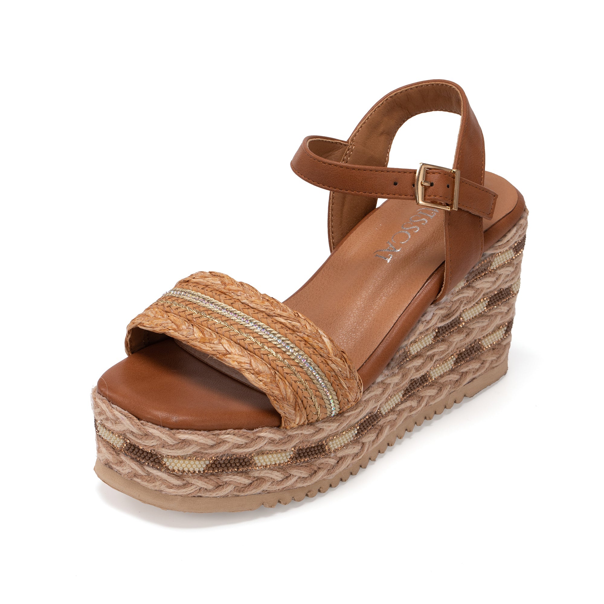 MISSCAI Sandali Estivi da Donna con Zeppa Suola in Gomma EVA Leggera e Morbida WWS250140