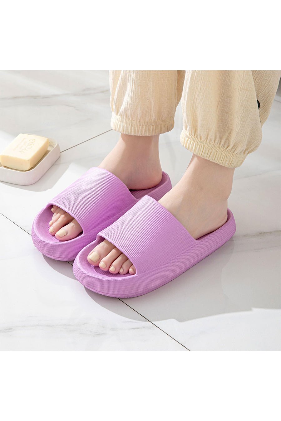 JOMIX Ciabatte Estive Donna Pantofole Gomma EVA Morbido da Mare Spiaggia Piscina Scarpe Doccia Slip on da Casa X016