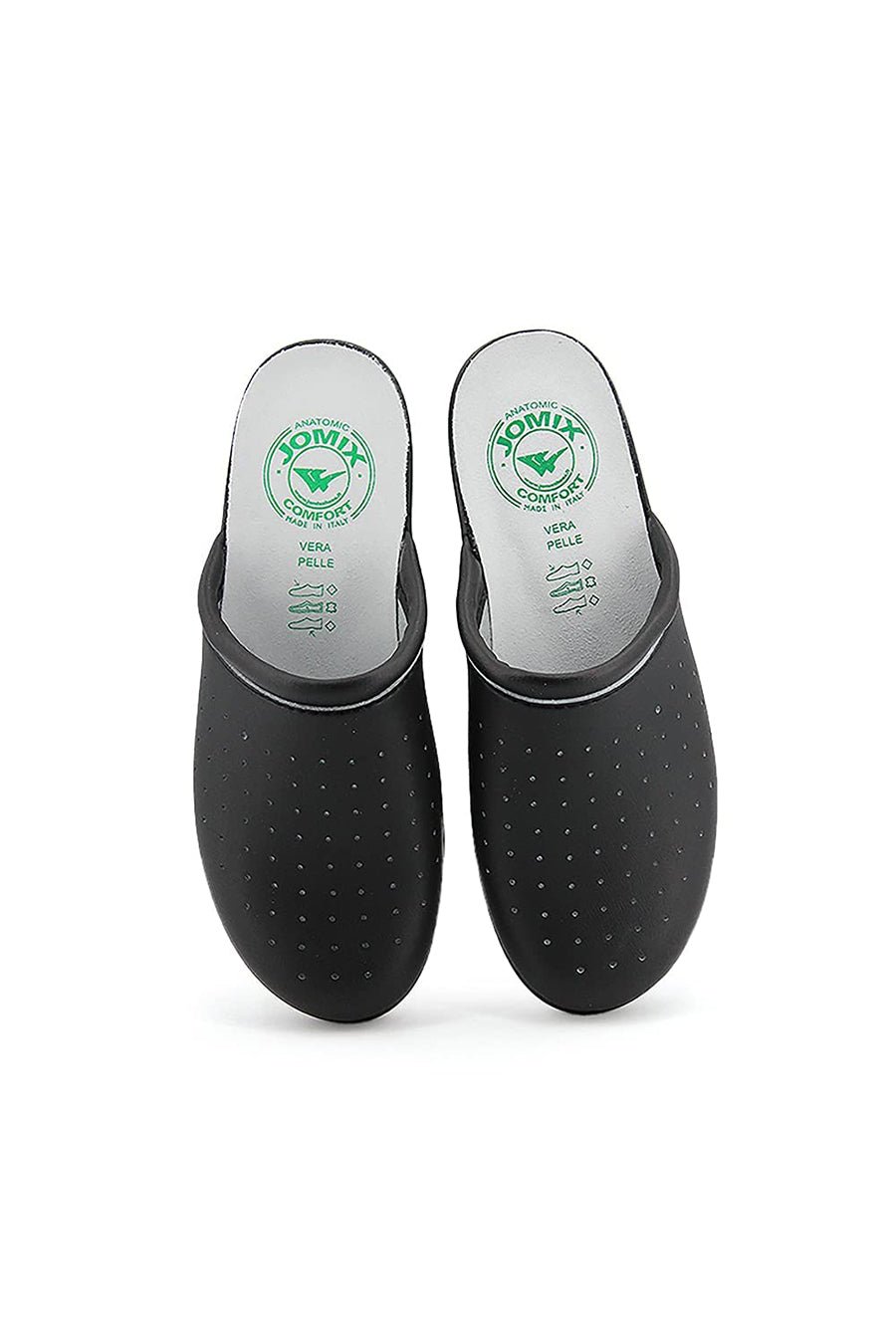 JOMIX Ciabatte Sanitarie Uomo Zoccoli Sanitari Uomo Pantofole Ortopediche Plantare in Vera Pelle ITU1758