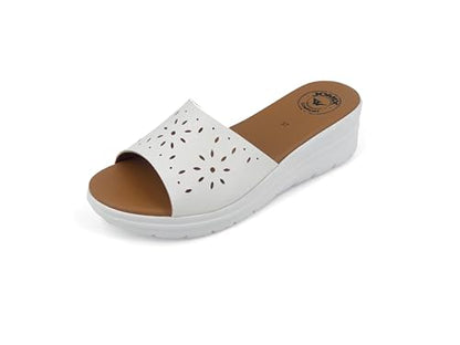 JOMIX Ciabatte Donna Estive Anatomiche Pantofole Zeppa Comode da Casa Made in Italy