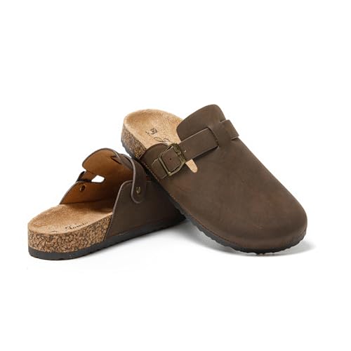 JOMIX Pantofole da Donna in Pelle Sintetica con Suola in Sughero