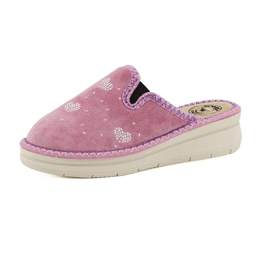 JOMIX Pantofole Donna Inverno Casa Comode Calde Pelose Made in Italy ITD2165-ITD2166