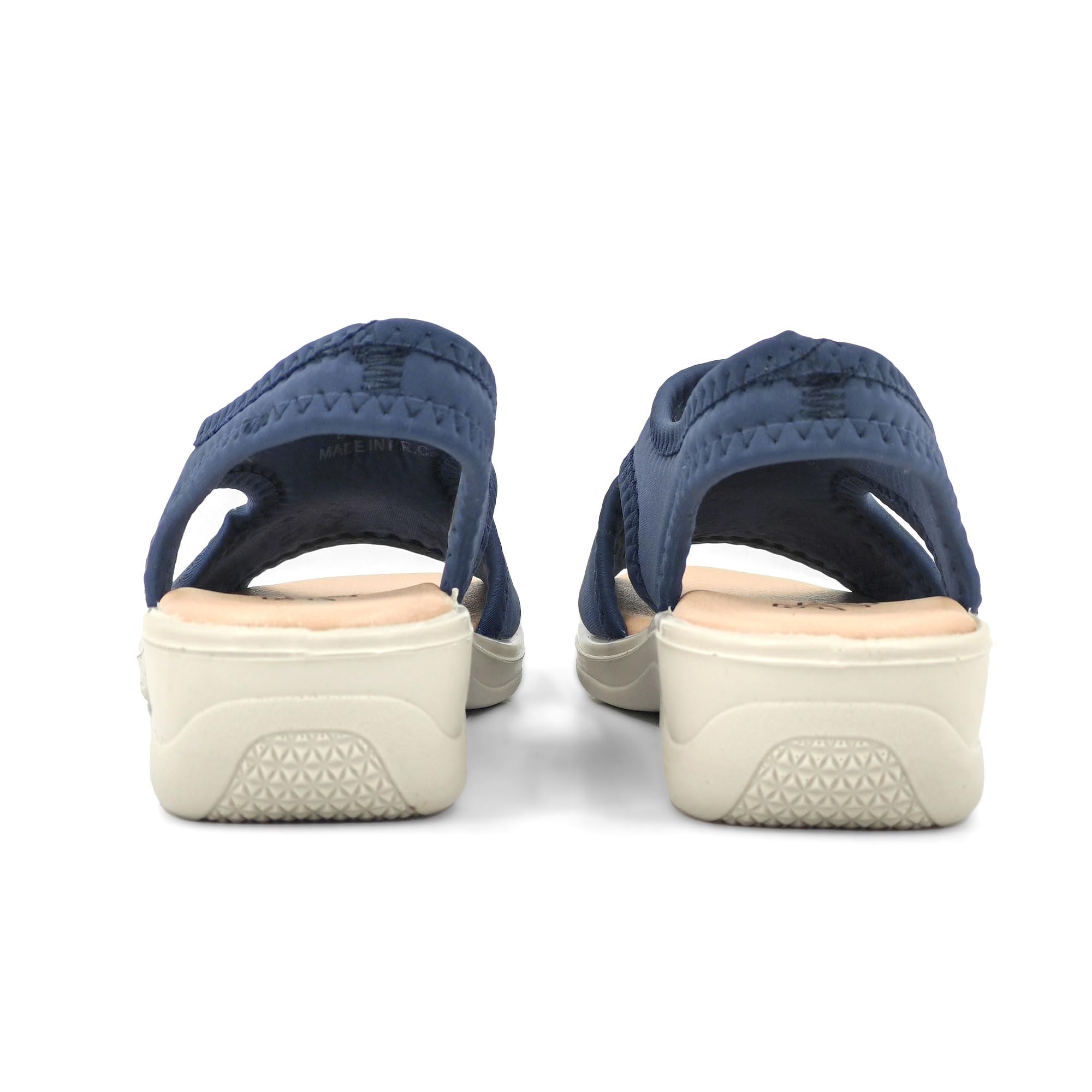 3Rose Sandalias de moda para mujer, de verano, de cuña de tela acolchada cómoda