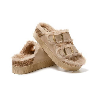 JOMIX Hausschuhe Damen Winter Clogs Gefüttert Warme Weiche Hausschuhe Pantoletten Bequeme Plüsch Memory Foam Rutschfeste Slippers