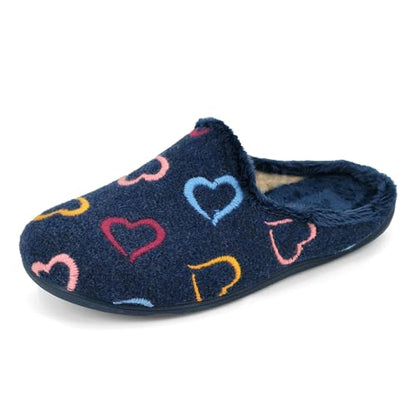 JOMIX Hausschuhe Damen Winter Gefütterte Pantoffeln Warme Plüsch Slippers Rutschfeste Puschen mit Fußbett