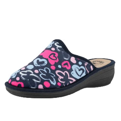 JOMIX Hausschuhe Damen Winter Pantoffeln Warme Gefütterte Pantoletten mit Fußbett Plüsch Slippers Rutschfest