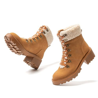 JOMIX Chelsea Boots Damen Klassische Leder Stiefel Gefüttert Outdoor Winterstiefel Winter Stiefeletten