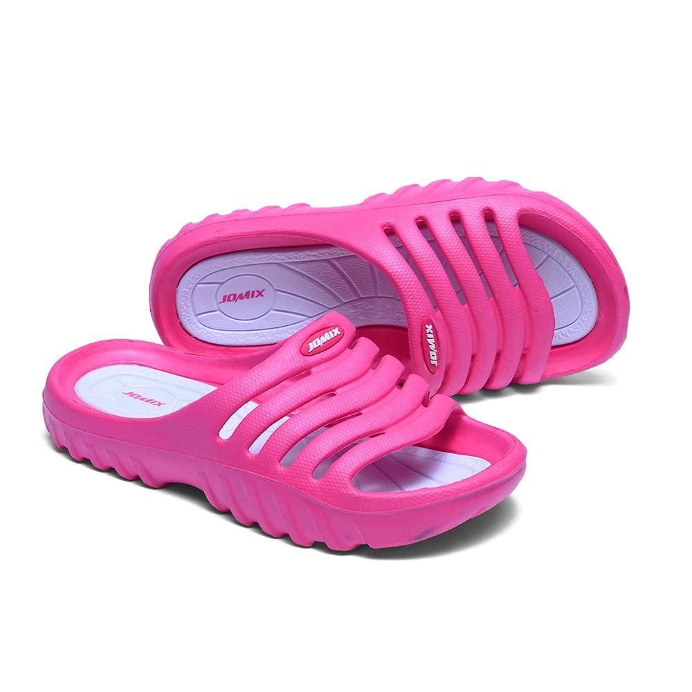 JOMIX Kinder Schlappen Jungen und Mädchen Sommer Bunte Dinosaurier Sandalen Weiche Badelatschen Badeschlappen Schwimmbad Meer Strand