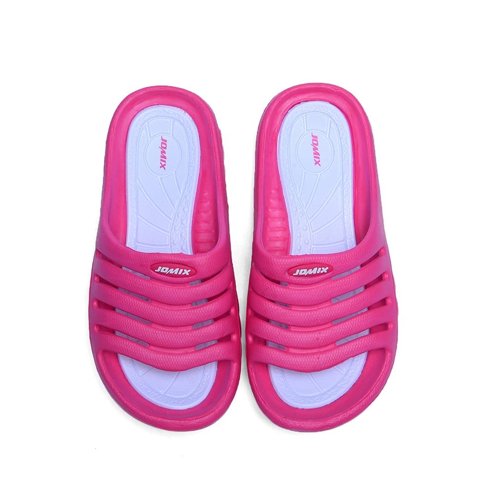 JOMIX Kinder Schlappen Jungen und Mädchen Sommer Bunte Dinosaurier Sandalen Weiche Badelatschen Badeschlappen Schwimmbad Meer Strand