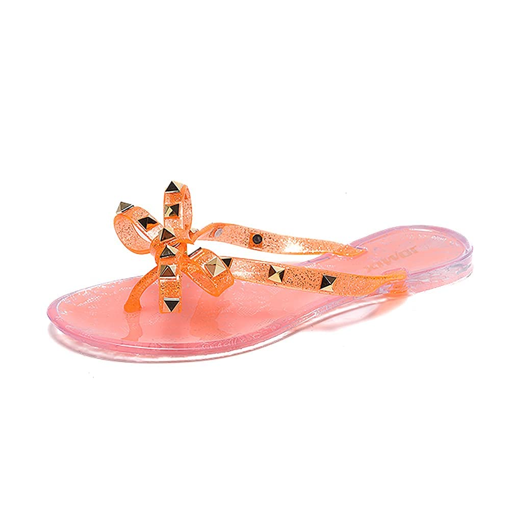 JOMIX Sommer Sandalen Keilabsatz Flip Flops Damen Elegant Zehentrenner Damen Glitzer Strasssteine Sandaletten Weiche Fußbett Pool Meer Strand Outdoor