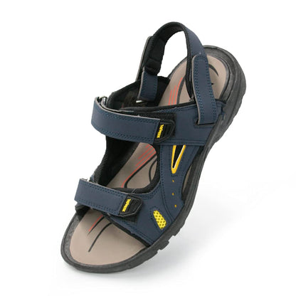 JOMIX Athletische Sandalen Herren Klettverschluss Sommer Rutschfest Flach Wandersandalen Outdoor Strand Reisen Trekking Wander