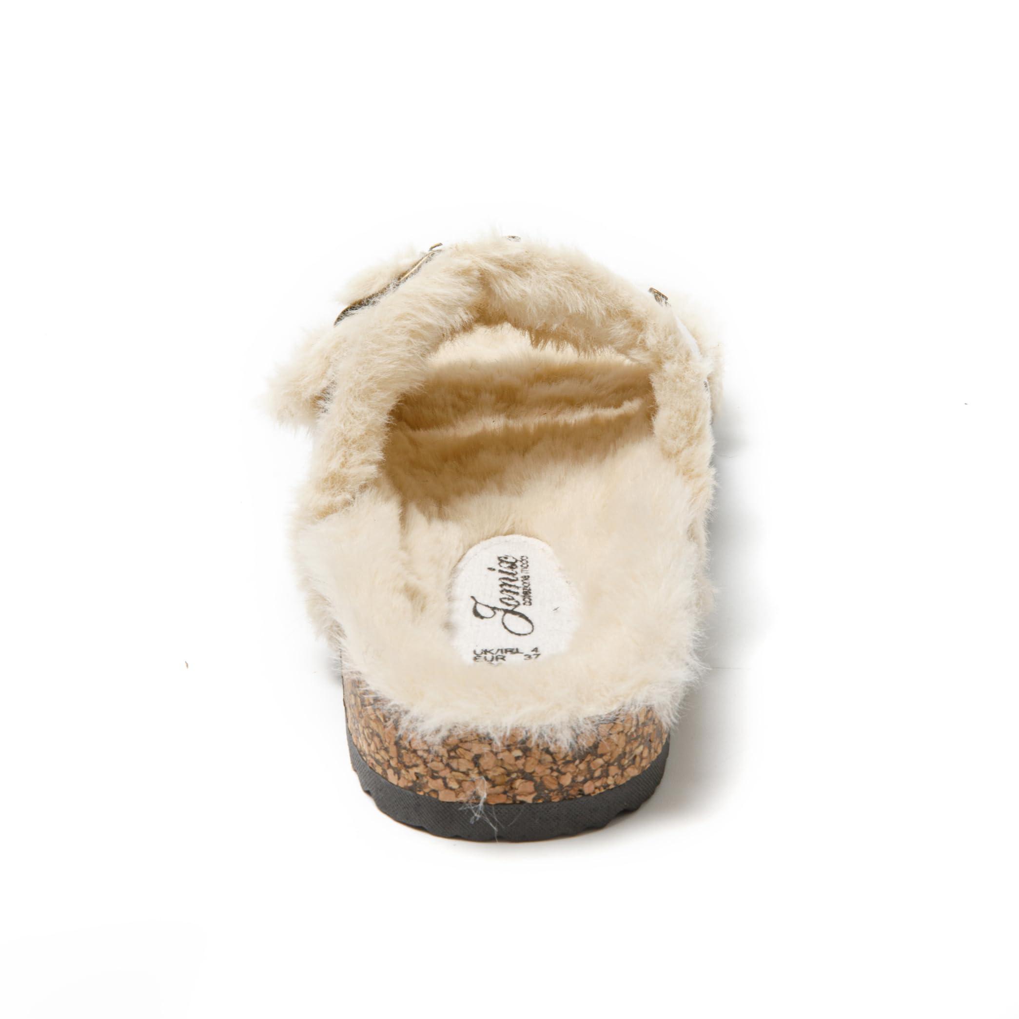 JOMIX Hausschuhe Damen Winter Bequeme Lammfell Pantoffeln Warme Flauschige Gefüttert Plüsch Puschen