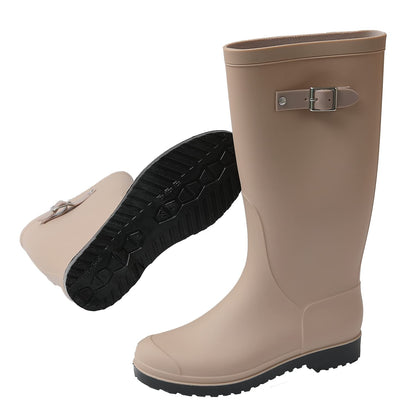 JOMIX Stivali Pioggia Donna Alti Stivali di Gomma Stivali Galosce Impermeabili