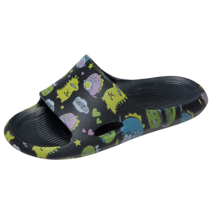 JOMIX Kinder Schlappen Jungen und Mädchen Sommer Bunte Dinosaurier Sandalen Weiche Badelatschen Badeschlappen Schwimmbad Meer Strand