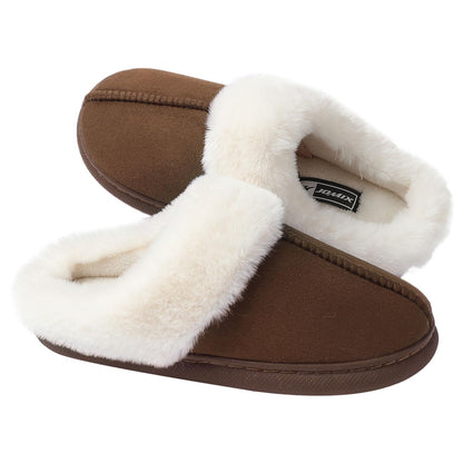 JOMIX Damen Hausschuhe Winter Weiche Flache Plüsch Flauschige Pantoffeln mit Gefüttert Warm Faux Pelz Slipper Gäste Rutschfeste Puschen