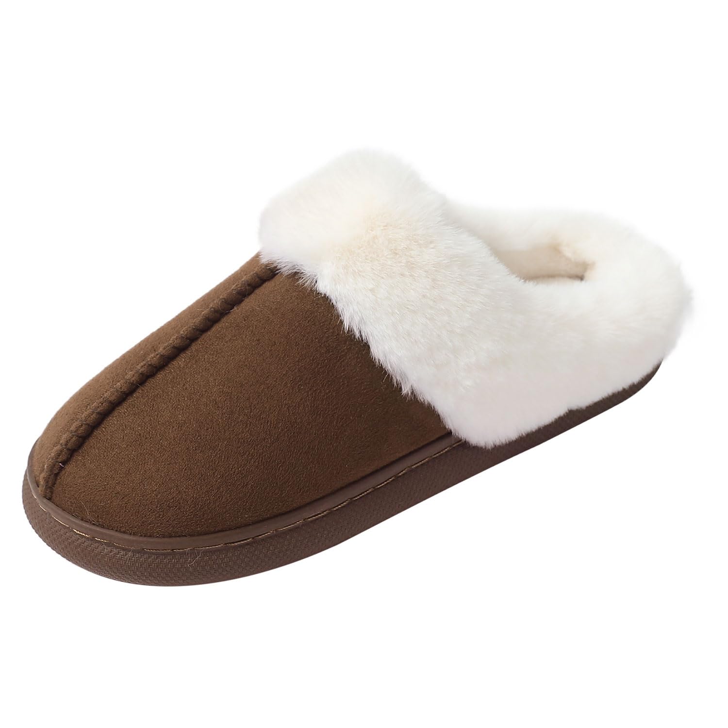 JOMIX Damen Hausschuhe Winter Weiche Flache Plüsch Flauschige Pantoffeln mit Gefüttert Warm Faux Pelz Slipper Gäste Rutschfeste Puschen
