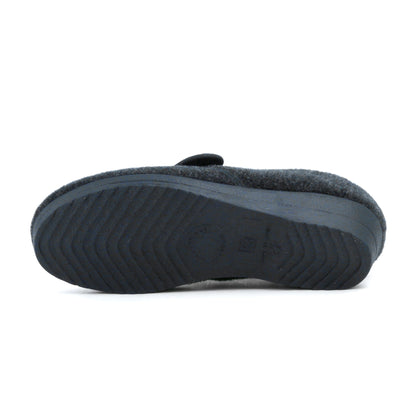 Hausschuhe für diabetiker und geschwollene Füße Damen Orthopädische Komfort Pantoffeln mit Klett Extra Weite Rutschfeste Sohle Warm Gefüttert mit Wollfilz