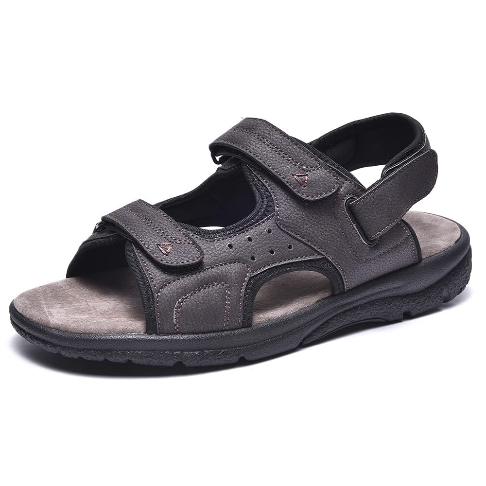 JOMIX Athletische Sandalen Herren Klettverschluss Sommer Rutschfest Flach Wandersandalen Outdoor Strand Reisen Trekking Wander