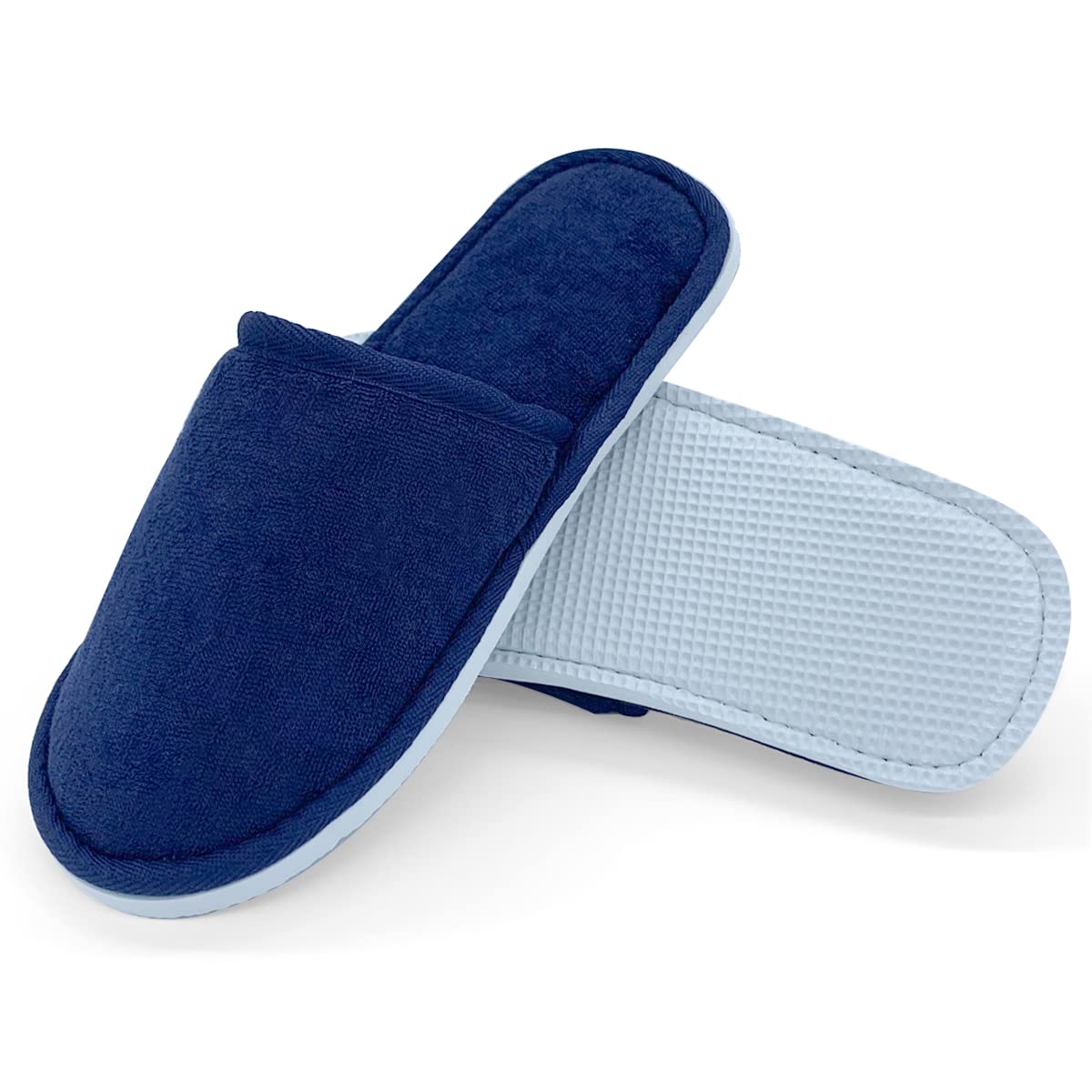JOMIX Gäste Hausschuhe 2 Paar Gästehausschuhe Set Unisex Waschbare Frottierslipper Frottee Badeschuhe Reisen Hotel Pantoffeln Rustchfeste