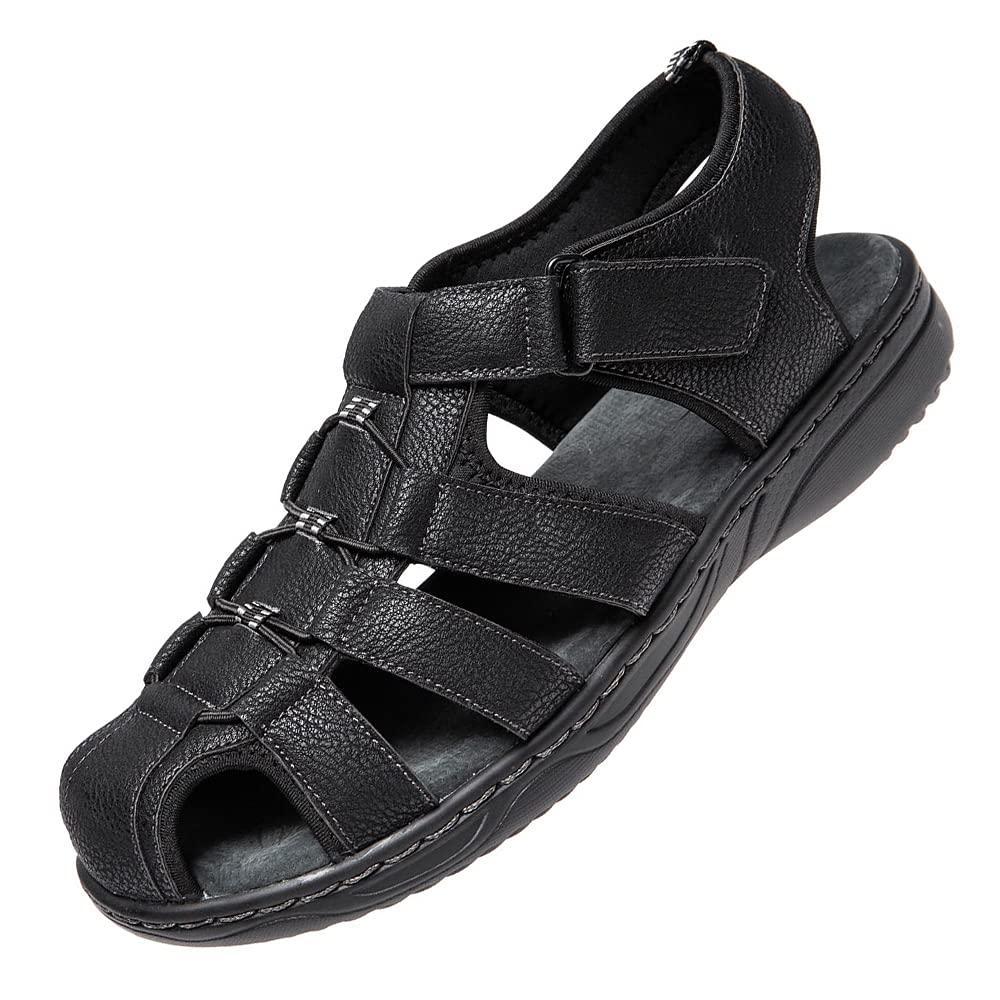JOMIX Athletische Sandalen Herren Klettverschluss Sommer Rutschfest Flach Wandersandalen Outdoor Strand Reisen Trekking Wander