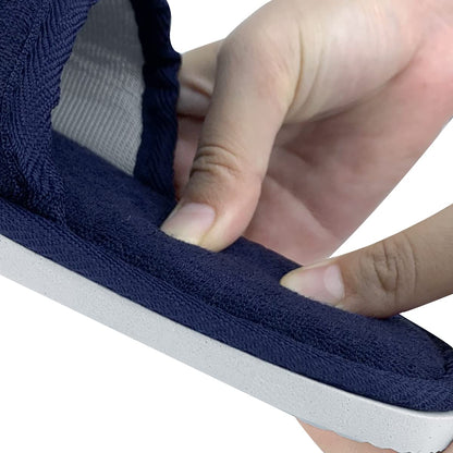 JOMIX Gäste Hausschuhe 2 Paar Gästehausschuhe Set Unisex Waschbare Frottierslipper Frottee Badeschuhe Reisen Hotel Pantoffeln Rustchfeste