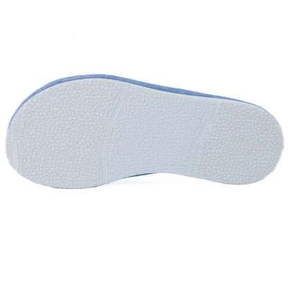 JOMIX Frottee Hausschuhe Damen Weiche Keilabsatz Pantoffeln Offen Bequeme Einfarbige Slipper Indoor