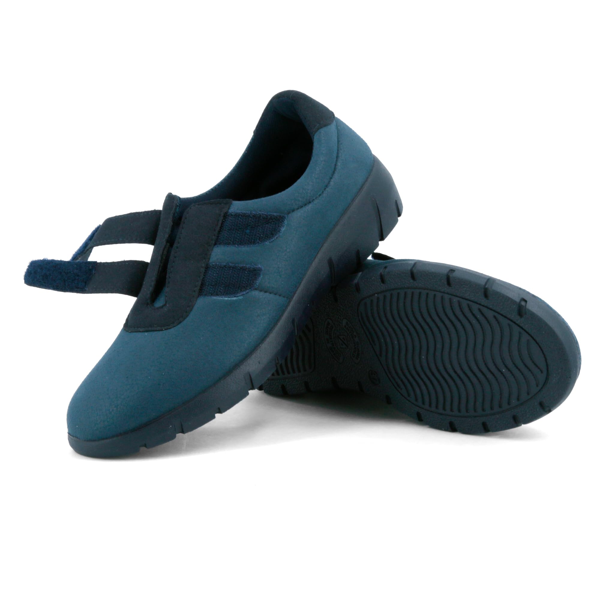 JOMIX Klettschuhe Damen Bequeme mit Doppel Klettverschluss Leichte Freizeitschuhe mit Rutschfester Keilsohle Orthopädische Schnürfrei Komfortschuhe für Alltag Pflege