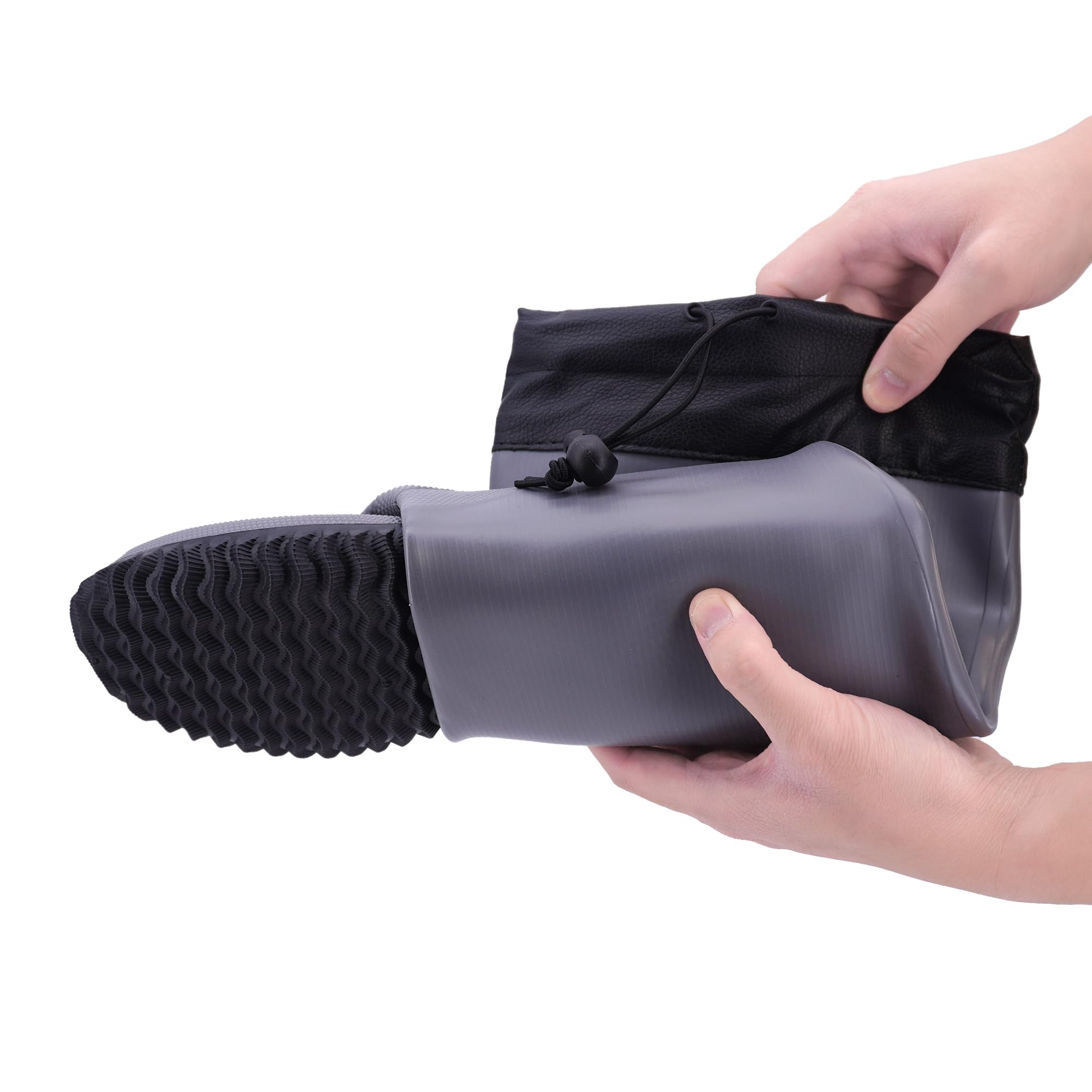 JOMIX Unisex Gummistiefel Damen Herren Faltbar Hoch Regenstiefel Wasserdichte Rutschfest Leicht PVC Stiefel Garten Regenschuhe