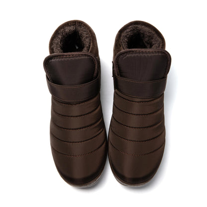 JOMIX Unisex Winter Stiefeletten Warme Gefüttert Winterstiefel Puff Klettverschluss Winterschuhe Herren Antirutsch Sohle Stiefel Outdoor Boots