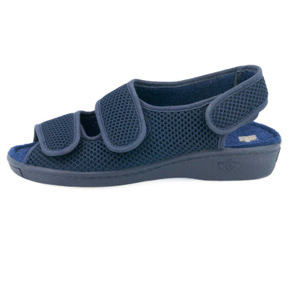 JOMIX Gesundheitsschuhe Damen Orthopädische Hauschuhe Diabetiker Schuhe Weiche Keilabsatz Hallux Valgus Schuhe mit Klettverschluss Sandalen Rutschfeste