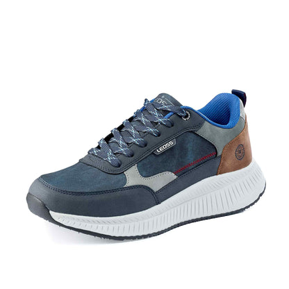 LEOSS ORIGINAL Scarpe da Ginnastica Uomo Sneaker con Lacci Scarpe da Città Scarpe da Escursionismo Casual Scarpe da Walking in Pelle Sportive