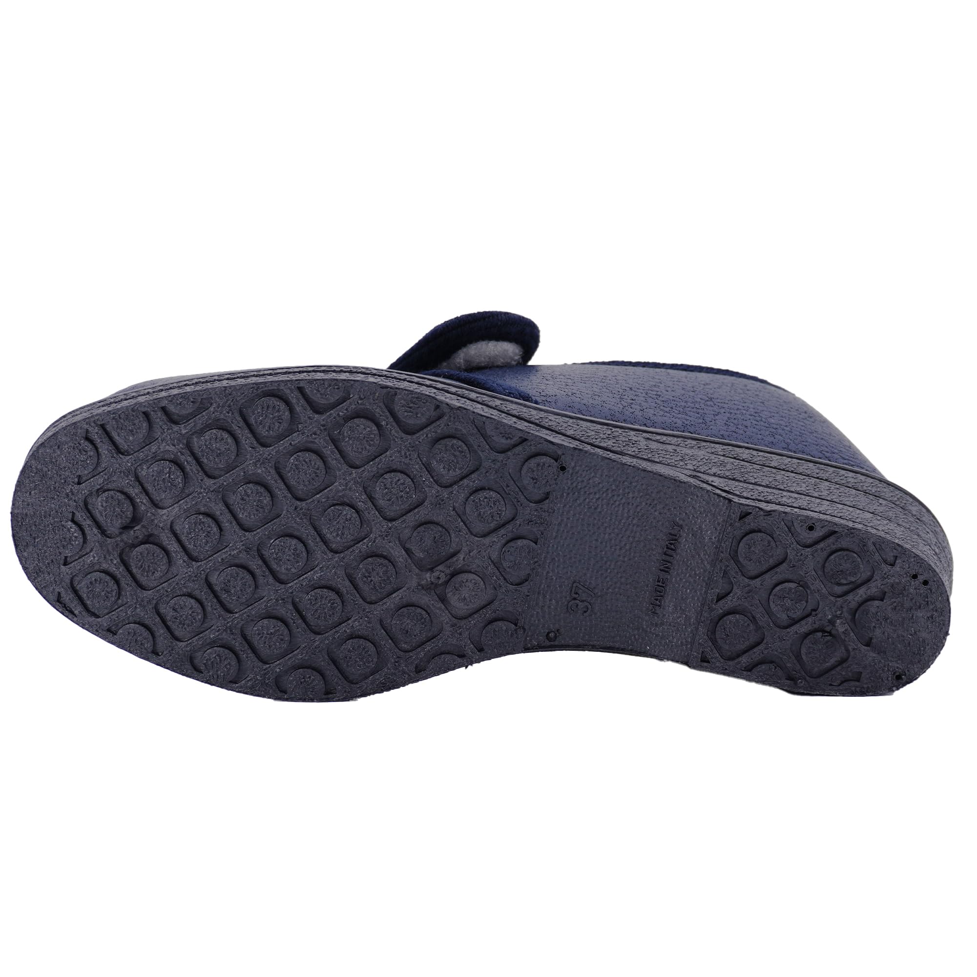 JOMIX Hausschuhe Damen mit Klettverschluss Orthopädisch Pantoffeln Anatomisch Weite Passform für Geschwollene Füße Hallux Valgus Rutschfeste Gummisohle Leicht und Bequem Hergestellt in Italien