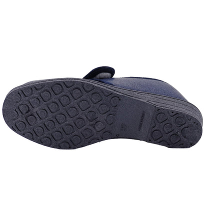 JOMIX Hausschuhe Damen mit Klettverschluss Orthopädisch Pantoffeln Anatomisch Weite Passform für Geschwollene Füße Hallux Valgus Rutschfeste Gummisohle Leicht und Bequem Hergestellt in Italien