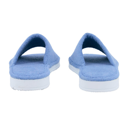 JOMIX Frottee Hausschuhe Damen Weiche Keilabsatz Pantoffeln Offen Bequeme Einfarbige Slipper Indoor