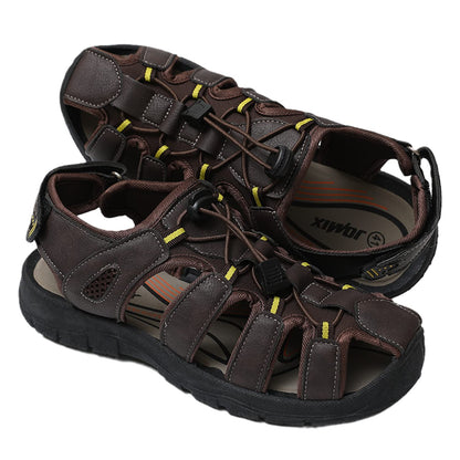 JOMIX Athletische Sandalen Herren Klettverschluss Sommer Rutschfest Flach Wandersandalen Outdoor Strand Reisen Trekking Wander