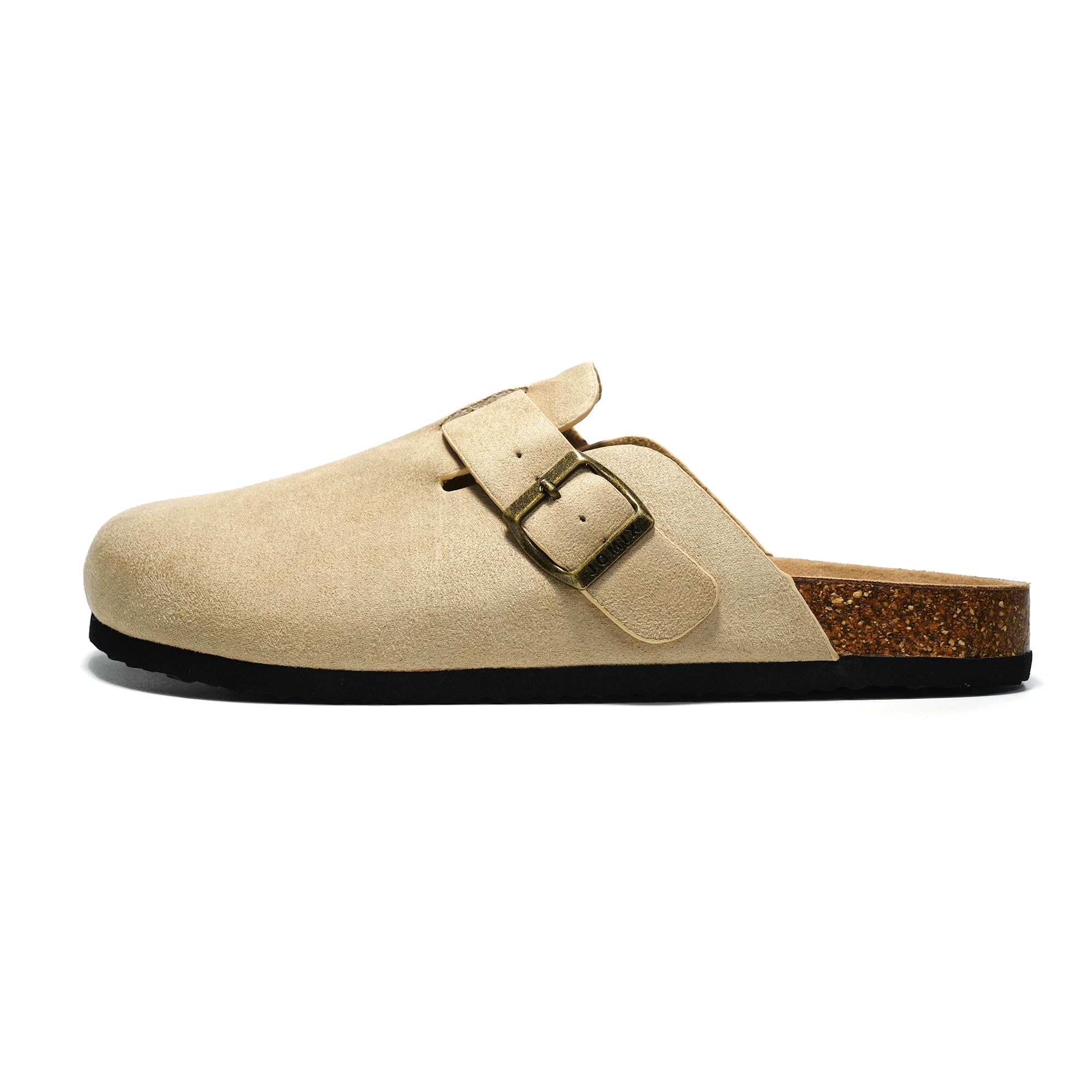 JOMIX Pantoletten Herren Sommer Clogs Leder Sandalen Bequeme Kork Fußbett Strand Outdoor