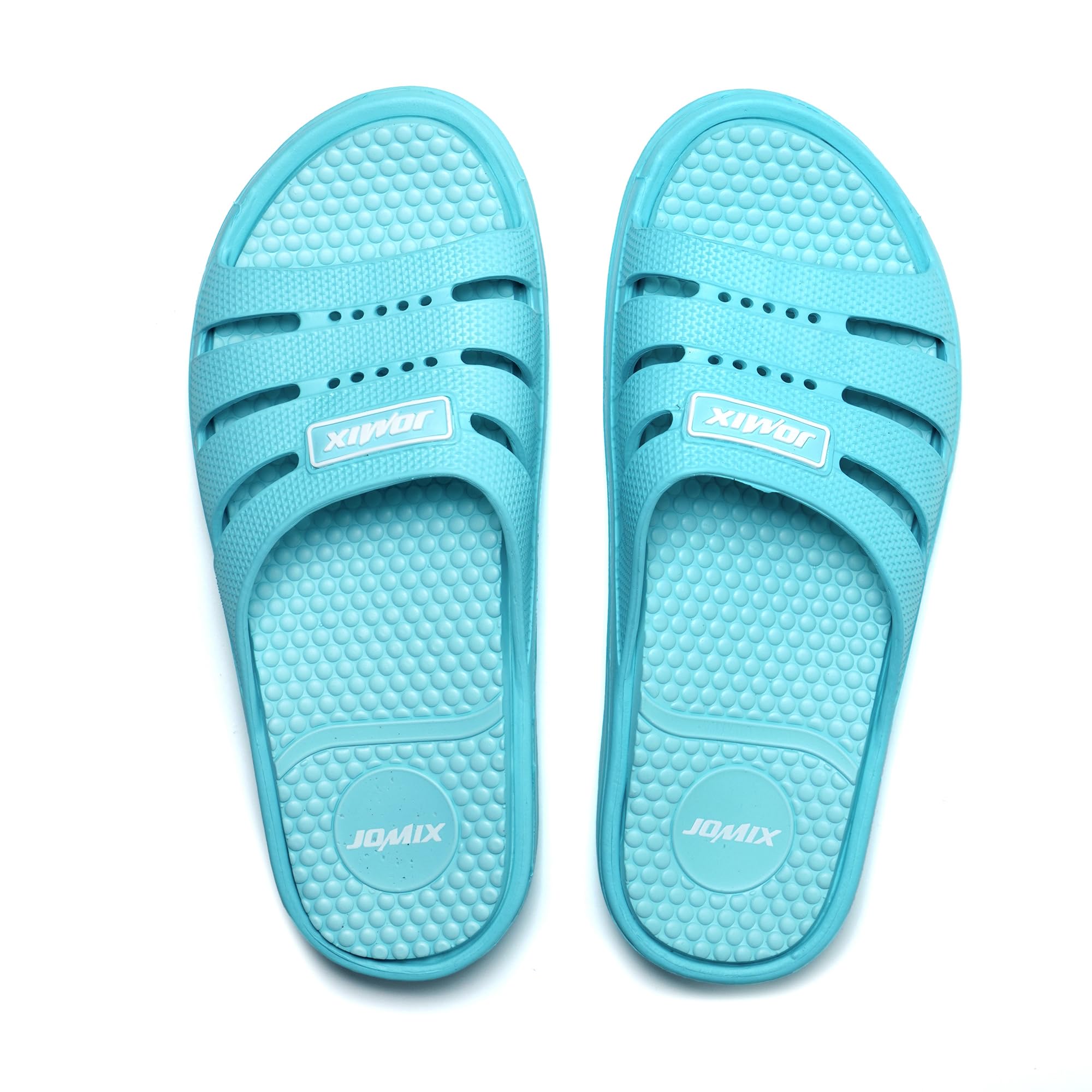 JOMIX Damen Badeschuhe Sommer Pantoletten Leicht Sandalen Badelatschen Badeschlappen Rutschfeste Eva Duschhausschuhe