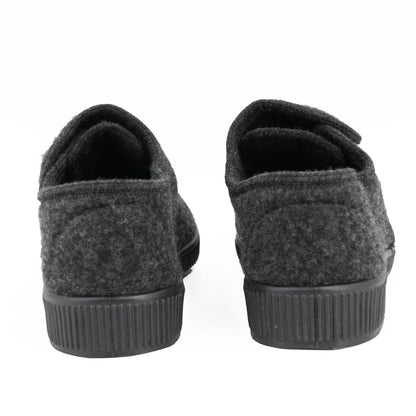 JOMIX Hausschuhe Herren Winter Warme Flizpantoffeln mit Klettverschluss Gefütterte Slippers Plüsch Rutschfeste Orthopädische Schuhe mit Fußbett