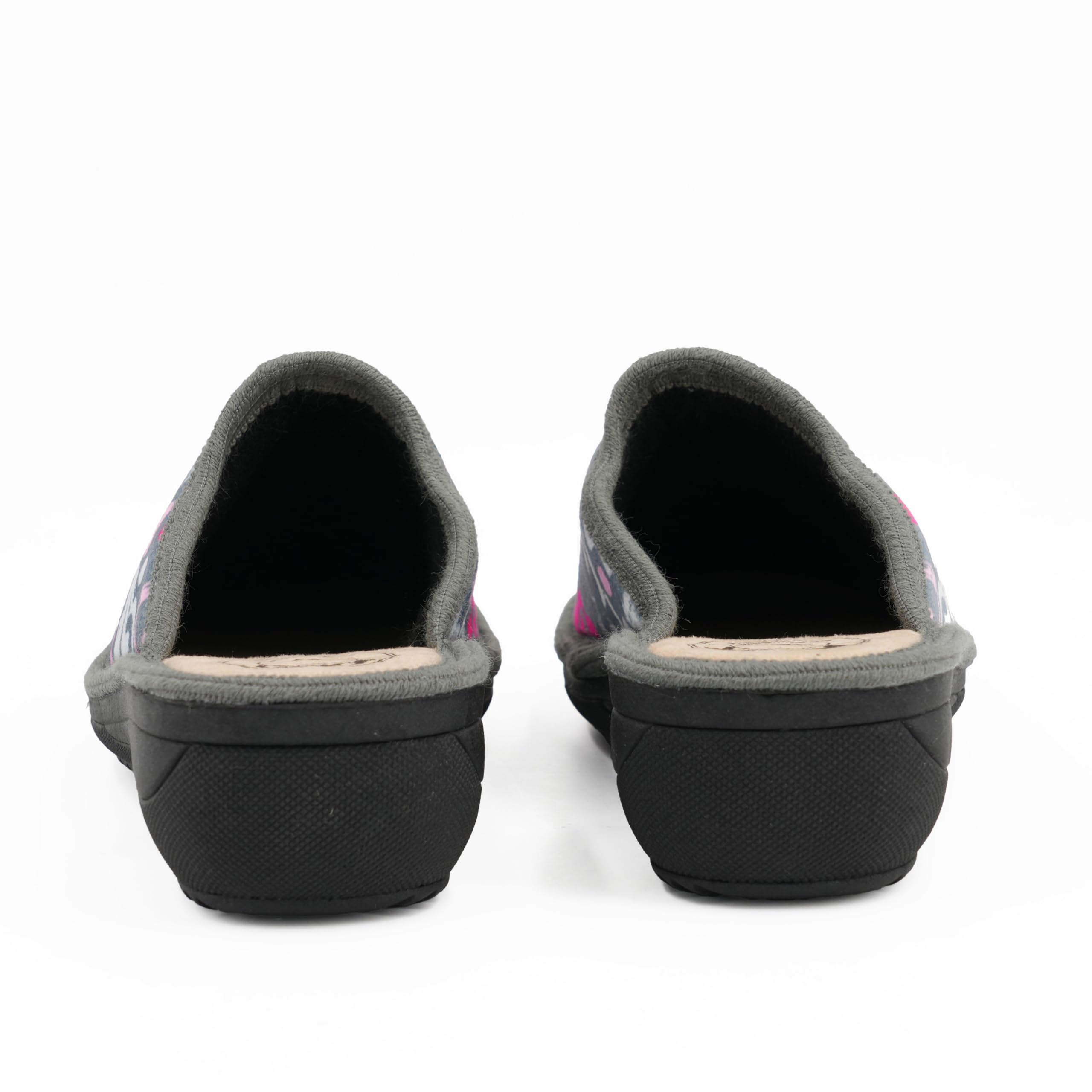 JOMIX Hausschuhe Damen Winter Pantoffeln Warme Gefütterte Pantoletten mit Fußbett Plüsch Slippers Rutschfest