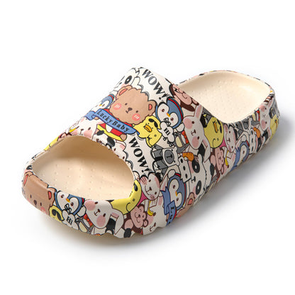 JOMIX Damen Badelatschen Sommer Dicke Sole Pantoletten 100% EVA Weiche Badeschuhe Süße Schlappen Lustig Sandalen