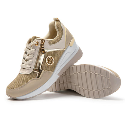 JOMIX Damen Laufschuhe Atmungsaktiv Sneaker Leichtes Sportschuhe Turnschuhe Elegant Plateau Frizeitschuhe