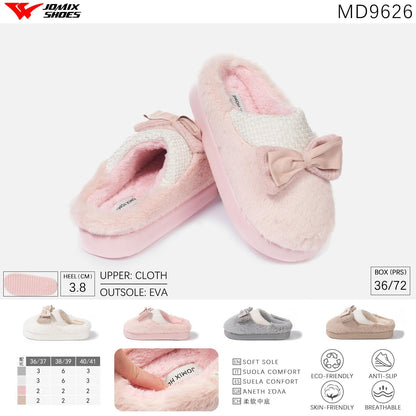 JOMIX Ciabatte Donna Invernali da Casa Pantofole Pelose Calde Flat Termiche Comode e Morbide MD9626