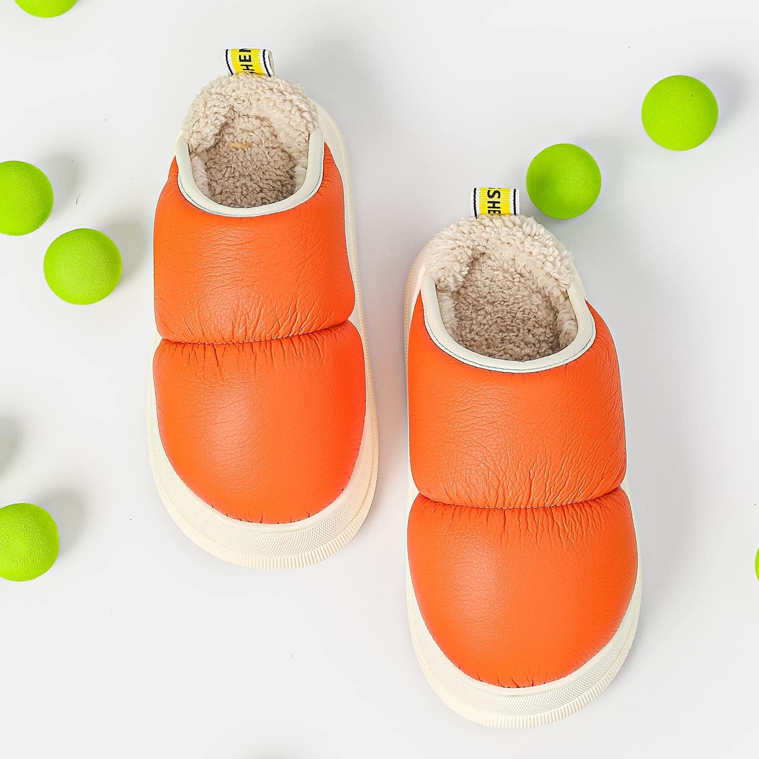 JOMIX Winter Hausschuhe Damen Fleece Gefüttert Pantoffeln Warme Plateau Hausschuhe Puff Slippers Weiche Puschen Indoor Outdoor