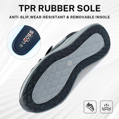 LEOSS ORIGINAL Sneaker Uomo con Chiusura a Strappo Scarpe da Corsa Ammortizzate Scarpe Sportive Leggere Scarpe da Ginnastica Traspiranti Scarpe da Running Stradali Scarpe Outdoor Ortopediche