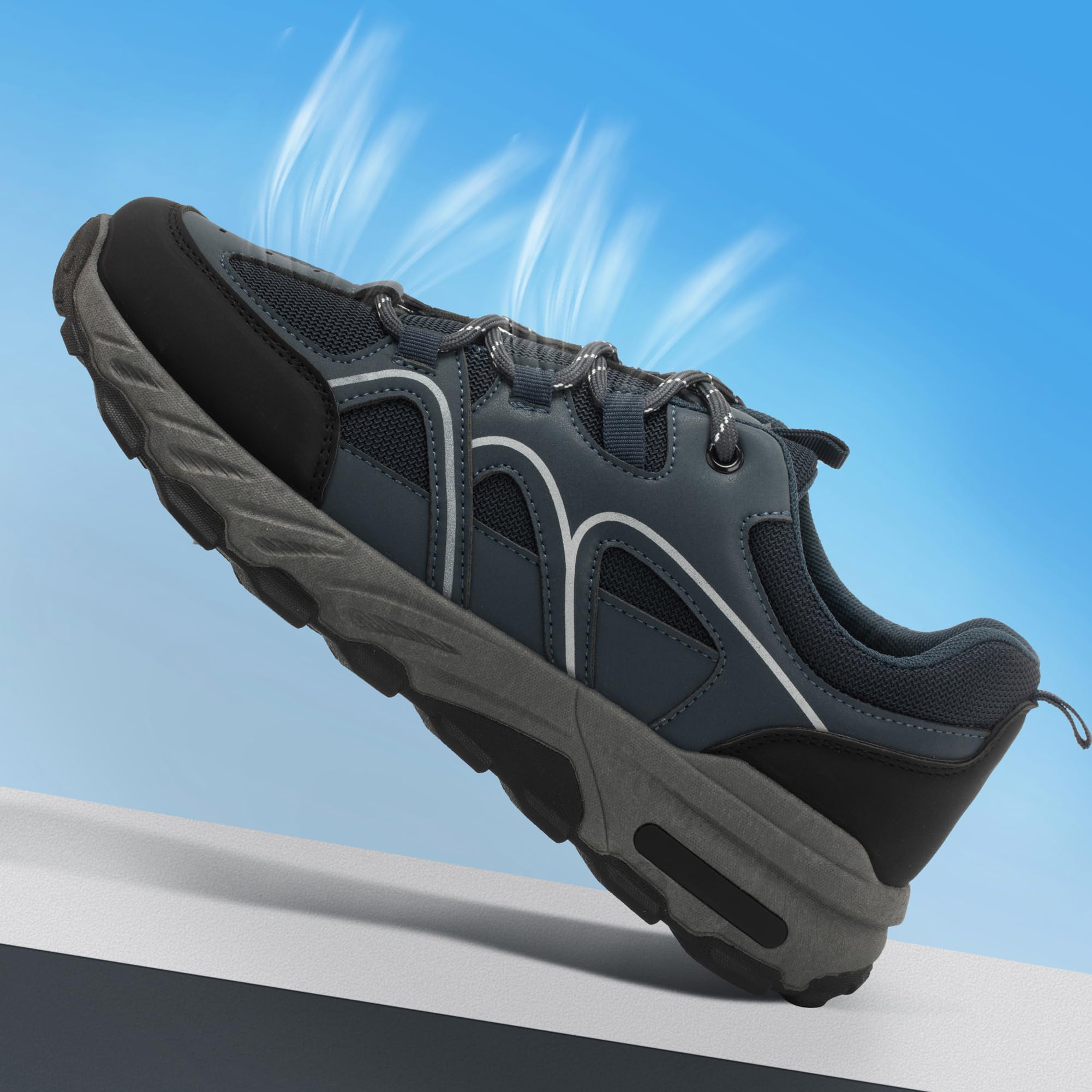 JOMIX Trekkingschuhe Herren Leichte Hiking Schuhe Wandern Trekking Bergsteigen Atmungsaktiv Rutschfest Komfortabel und Robuste Wanderschuhe Sneakers für Reisen Camping und Alltag