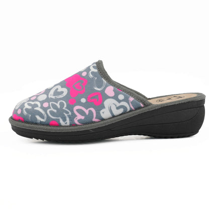 JOMIX Hausschuhe Damen Winter Pantoffeln Warme Gefütterte Pantoletten mit Fußbett Plüsch Slippers Rutschfest