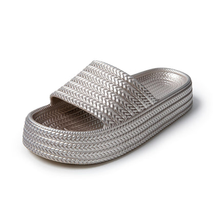 JOMIX Badeschuhe Damen Sommer Cozy Slides Rutschfest Gummi Badelatschen Weich Pool Strand Schlappen Schwimmen Badeschlappen Pantoletten Slippers